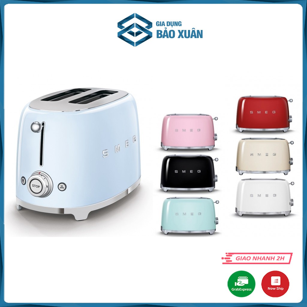 Máy nướng bánh mì Smeg TOASTER TSF01 loại 2 ngăn - Chất liệu Cromargan