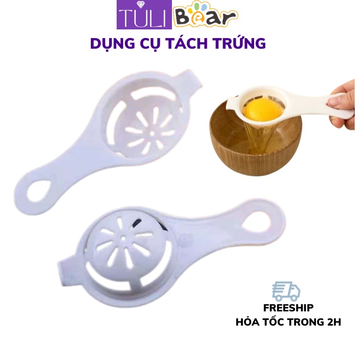 Dụng cụ tách lòng đỏ trứng thông minh đa năng Bear, thanh tách lòng đỏ/trắng trứng gà, tiết kiệm thời gian và thuận tiện