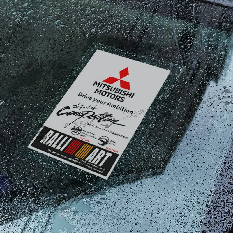 Sticker Tĩnh Điện Dán Kính Chắn Gió Xe Hơi Mitsubishi Xpander Mirage Lancer Pajero Attrage