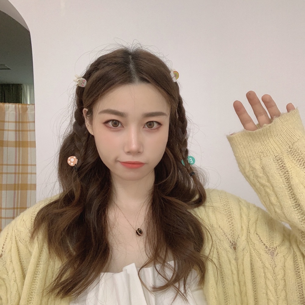 Set 2 kẹp tóc Mini hình gấu hoạt hình màu kẹo dễ thương phong cách Hàn Quốc cho học sinh