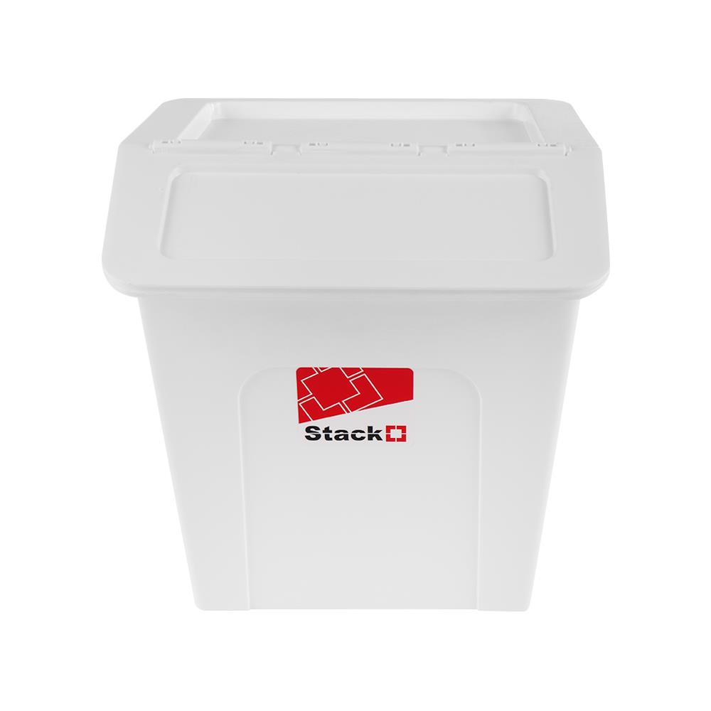 HomeBase STACKO Thùng nhựa đựng đồ đa năng có nắp 27L Parrot Thái Lan W37.7xH39xD41.2cm màu trắng