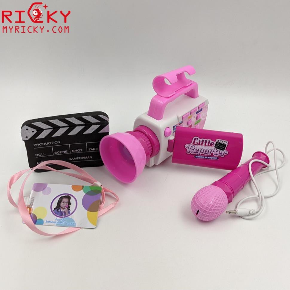 Máy quay phim- Bộ đồ chơi tập làm phóng viên cho bé