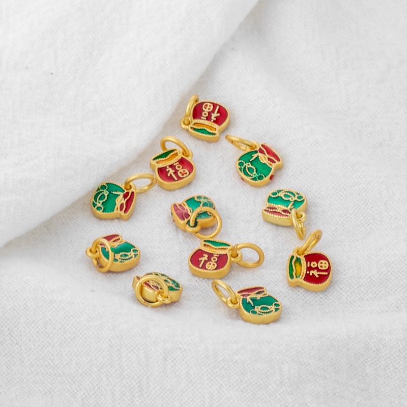 Thẻ Tag Màu Vàng 18k 7*7mm Chuyên Dụng Cho Túi Xách/Trang Sức