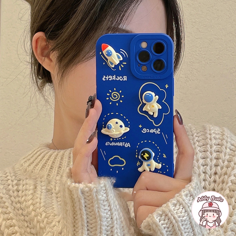 Ốp Điện Thoại TPU Mềm Hình Phi Hành Gia 3D Cho IP 13 12 11 Pro Max XS XR 8 7 Plus