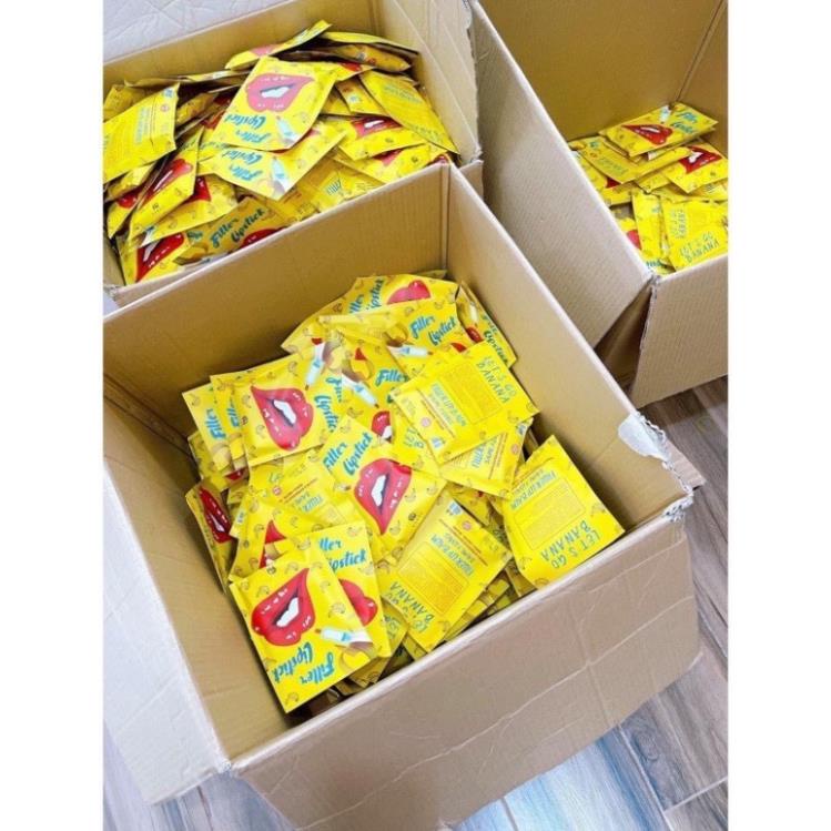 Son Filler Collagen Chuối Khử Thâm Parea cùng son màu giúp môi căng mọng hồng hào - DORIS_STORE