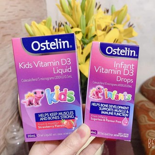 D3 DẠNG GIỌT - Vitamin D3 DROP Ostelin Infant Giọt 2,4ml Cho Trẻ Từ Sơ Sinh