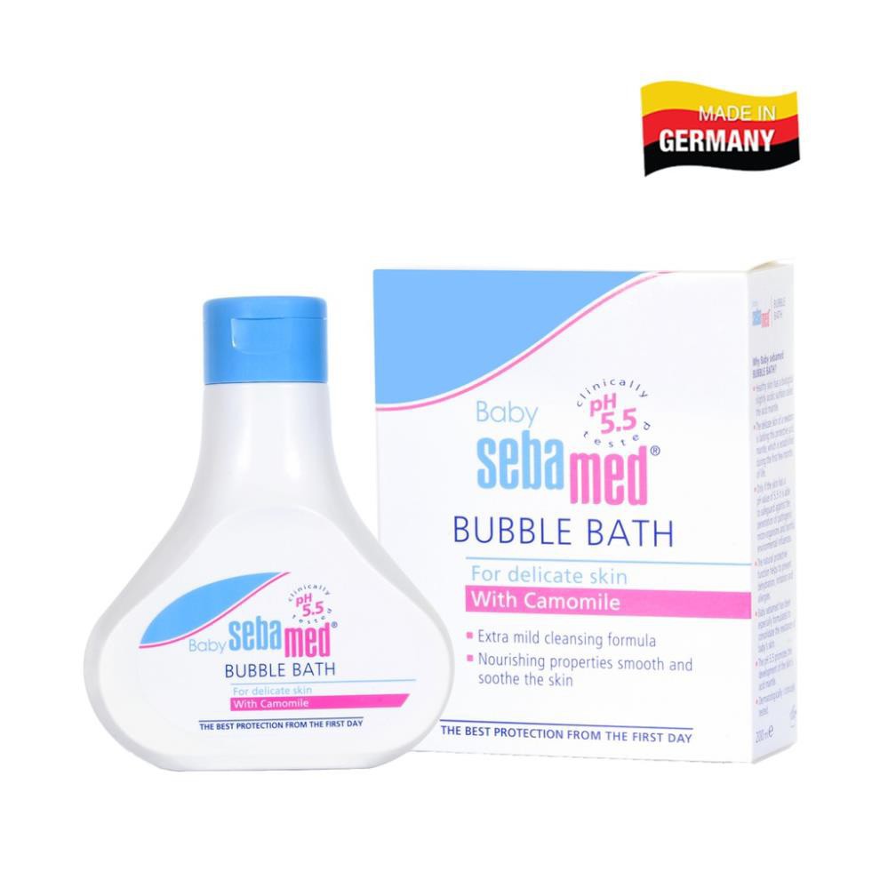 Sữa Tắm Dịu Nhẹ Toàn Thân Cho Bé Sebamed pH 5.5 Baby Seabamed Bubble Bath 200ml