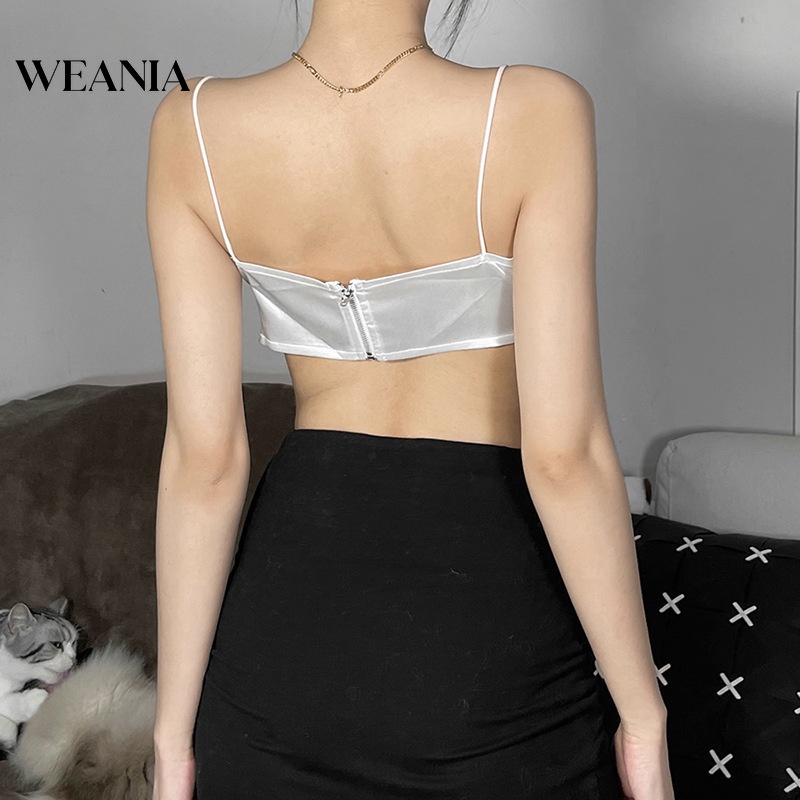 Áo Hai Dây Hở Lưng Màu Trơn Họa Tiết Hoa Thời Trang Mùa Hè Cho Nữ