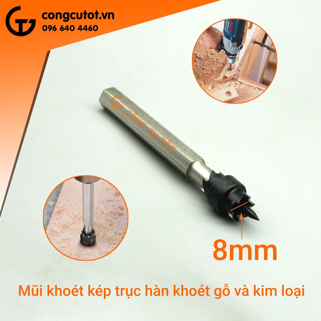 Mũi khoét gỗ kép trục hàn