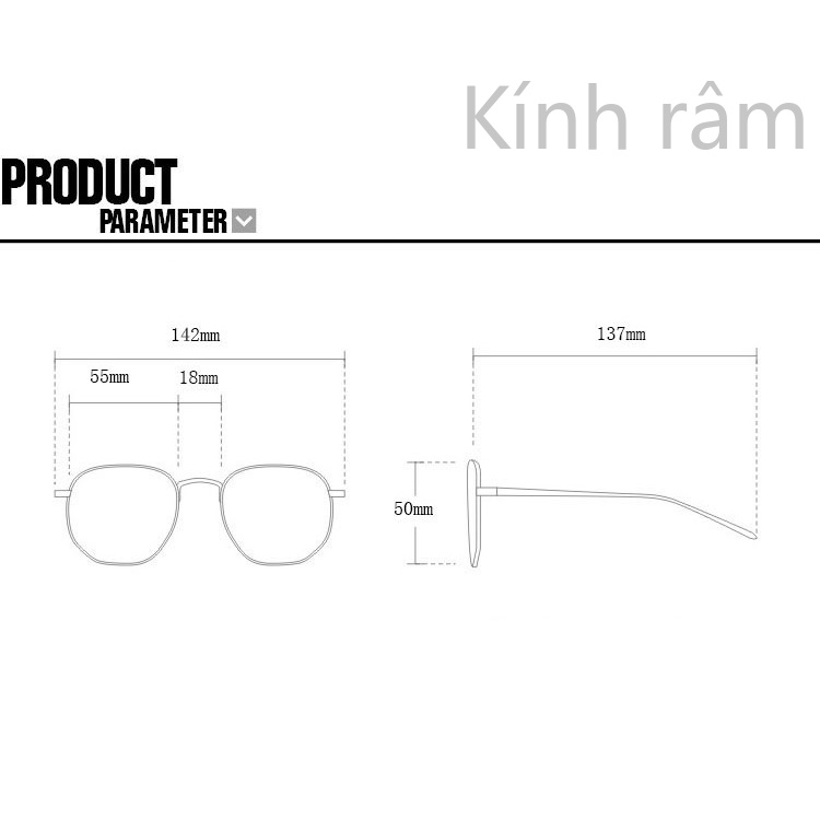 Kính mát gọng kim loại chống nắng UV400 cho nam &amp; nữ