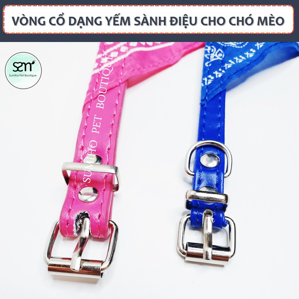 Vòng cổ dạng yếm cho chó mèo (cho các bé có vòng cổ 21-33cm) (Giao màu ngẫu nhiên)