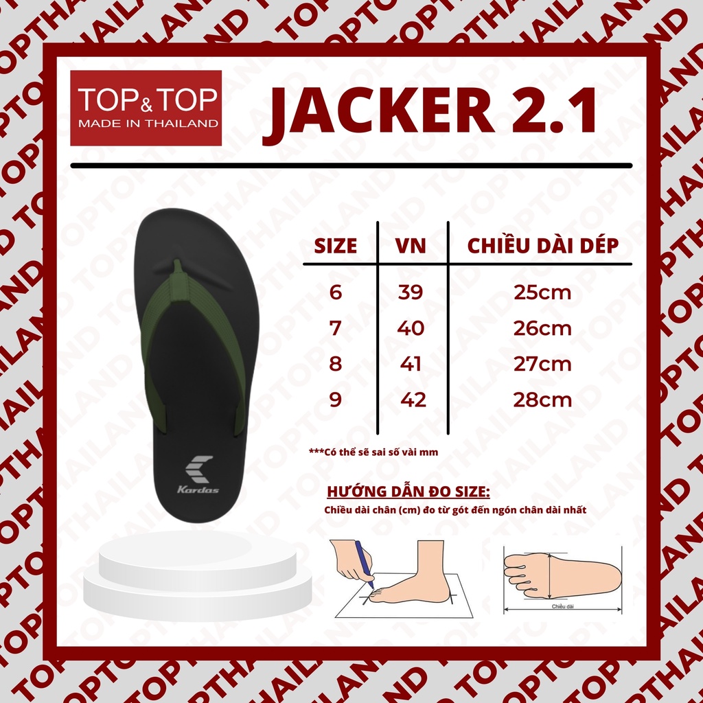 Dép Xỏ Ngón Nam Nữ Thái Lan Monobo Jacker 2.1 Đế Chống Trượt