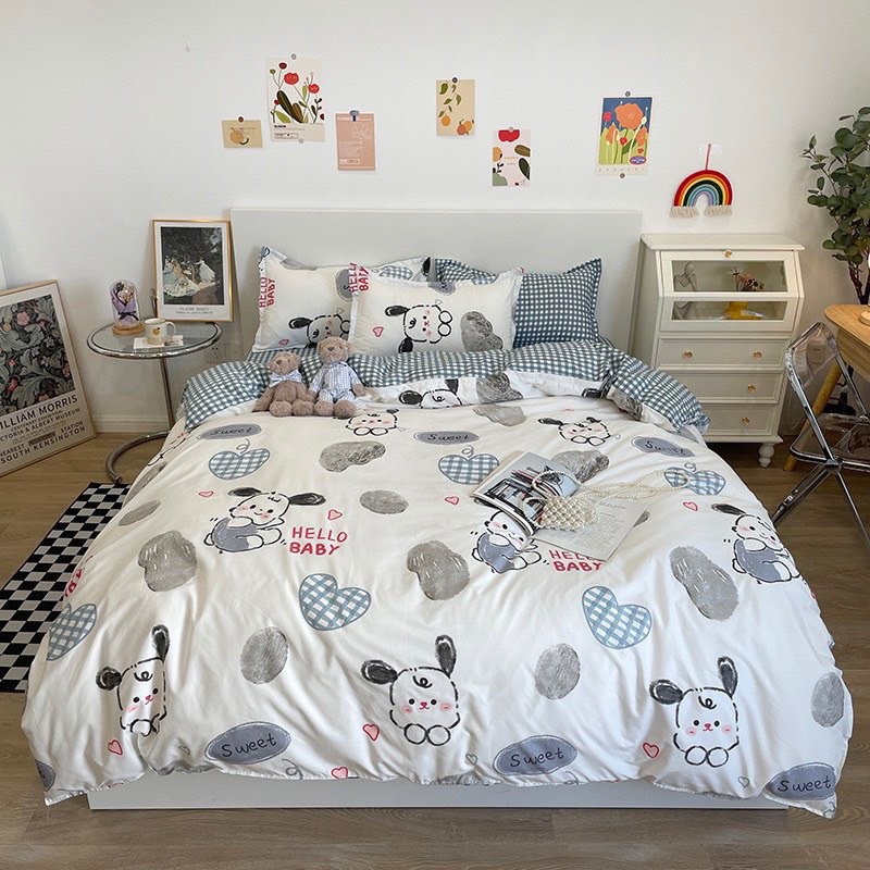 Set chăn ga 4 món- gấu xanh