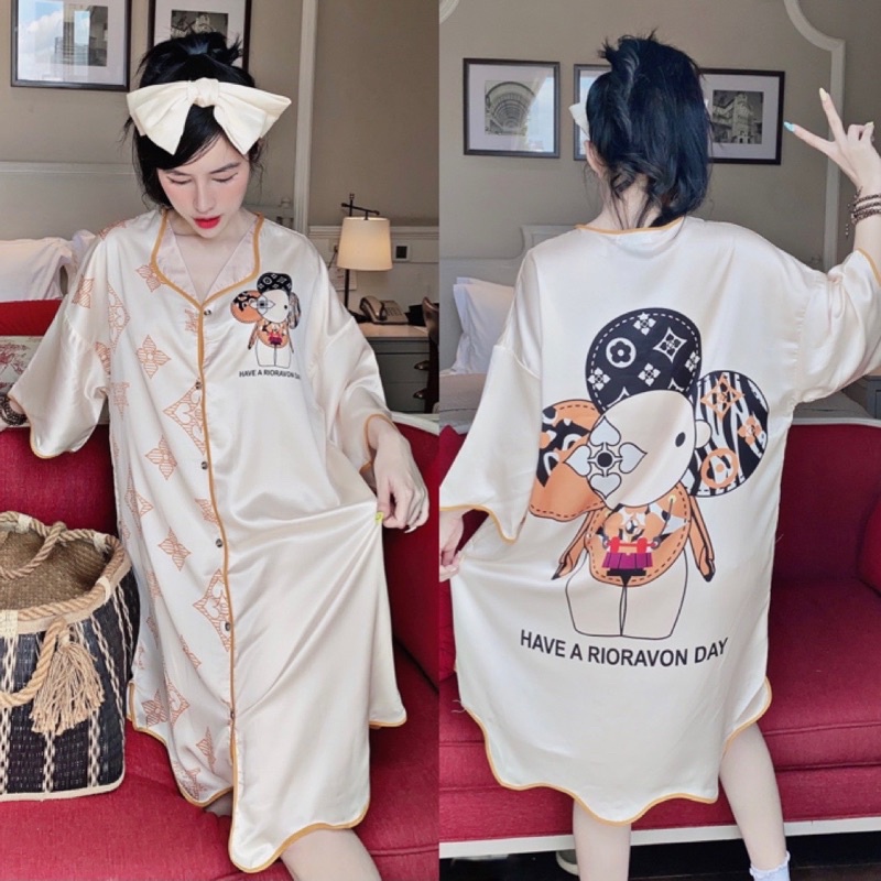 Đầm Sơmi Pijama lụa SATIN cao cấp giá rẻ siêu xinh, siêu sang ạ🥰 | BigBuy360 - bigbuy360.vn