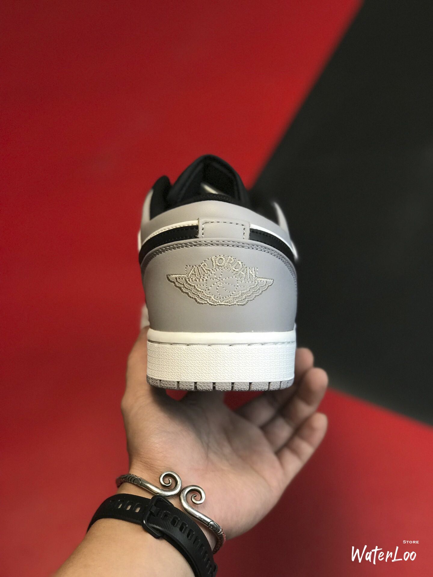 [FREESHIP+HỘP+QUÀ] Giày Thể Thao Sneakers AIR JORDAN 1 Low shadow thấp cổ màu đen gót xám