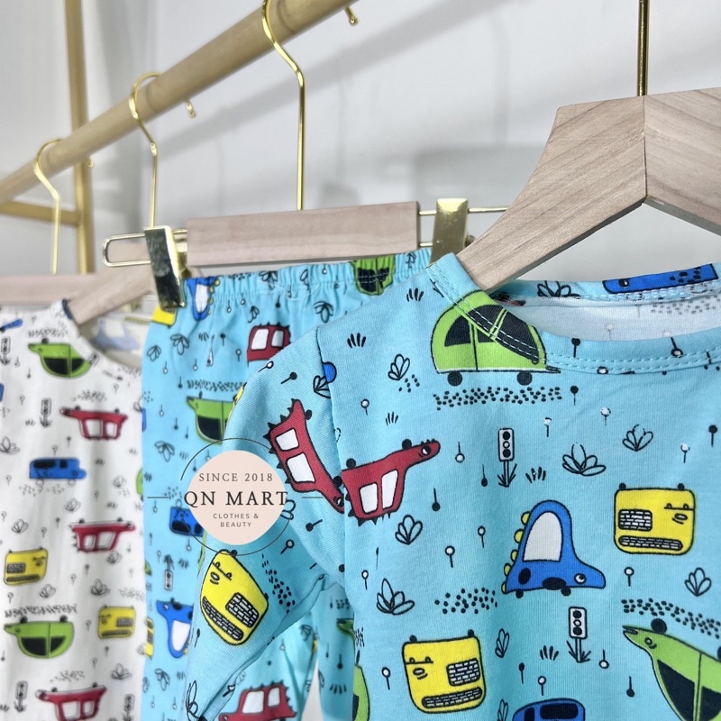 Quần áo trẻ em/ quần áo bé trai/ bộ thun lạnh cho bé , dài tay thu đông, bộ thun cotton trẻ em từ 3kg - 12kg