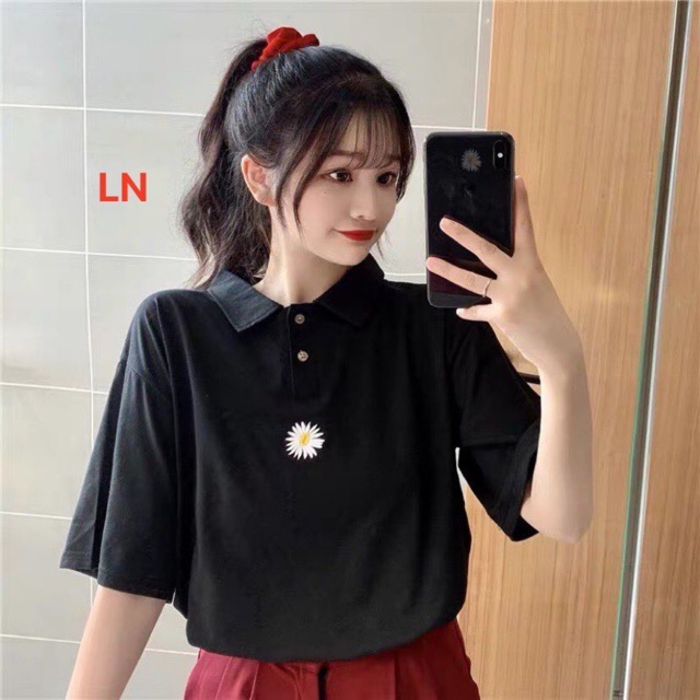 Áo polo hoa cúc nhỏ giữa ngực DAN876