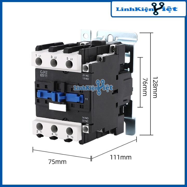Khởi Động Từ Contactor CJX2-6511 380V-65A Vỏ Chống Cháy