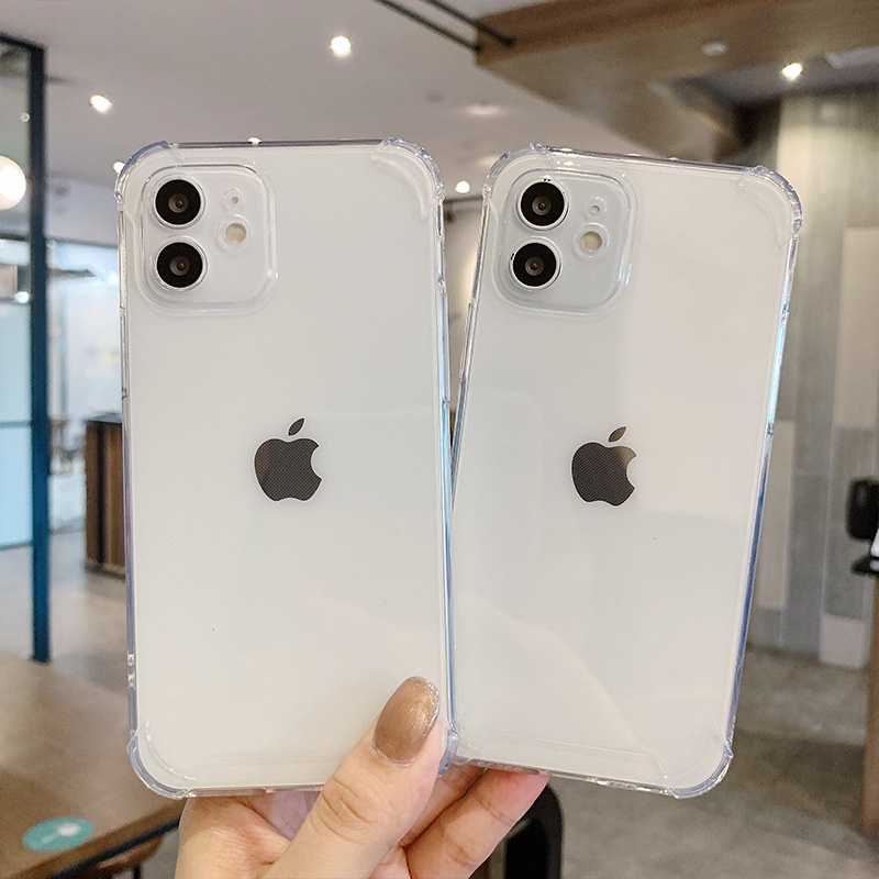 Ốp điện thoại chống rơi độ dày 1.5mm màu trong suốt cho iphone 13 12 11 Pro Max 6 6s 7 8 Plus X XS Max 13 12 Mini | BigBuy360 - bigbuy360.vn