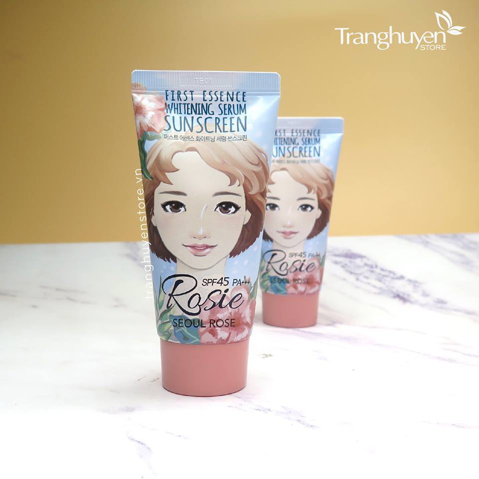 Kem Chống Nắng SeoulRose Rosie First Essence Whitening Serum Suncreen SPF45 PA+++