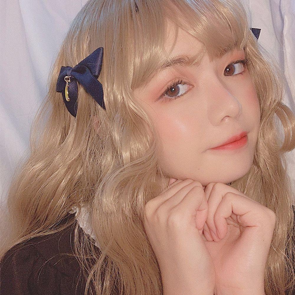 Kẹp Tóc Hình Nơ Mặt Trăng Bằng Vải Sang Trọng Cho Nữ