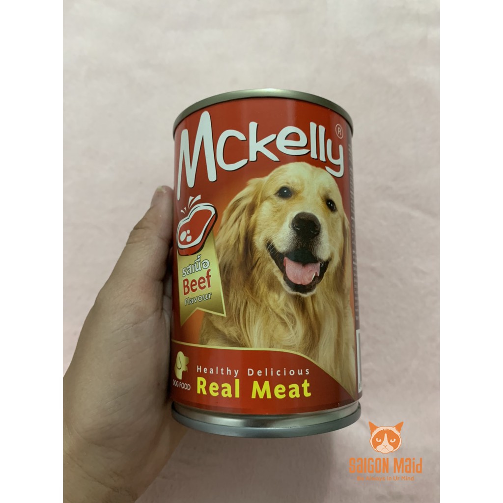 Pate lon dành cho cún McKelly đóng lon 400gr vị thịt bò nhập khẩu từ Thái Lan