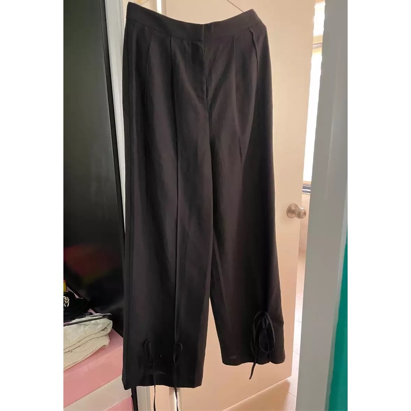 Vero Moda Quần Nữ Linen Thẳng Viền Cà Vạt Bằng Vải Lanh - Quần dài nữ 3203PL003
