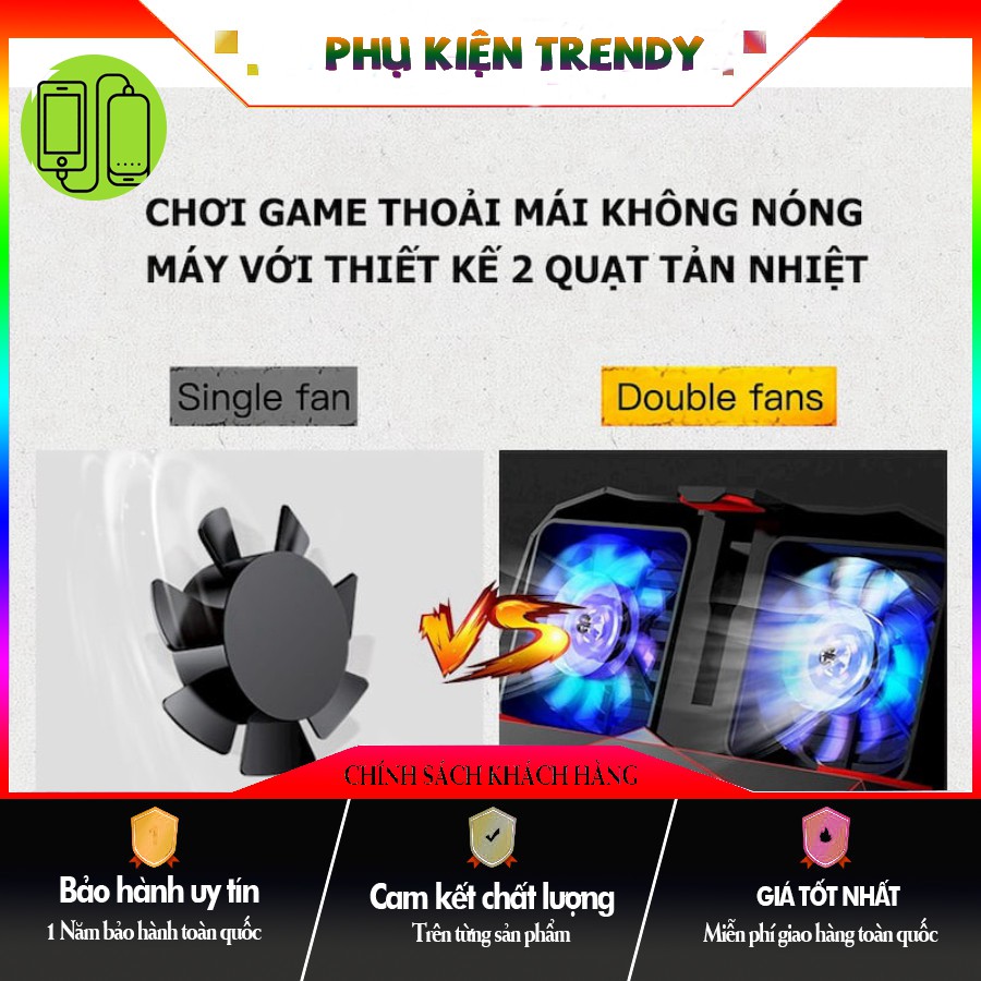 [HOT TREND] [ SIÊU PHẨM ] - TAY CẦM TẢN NHIỆT BASEUS GAMES - tích hợp pin dự phòng 2000 mAh. CHUẨN HÀNG AUTH