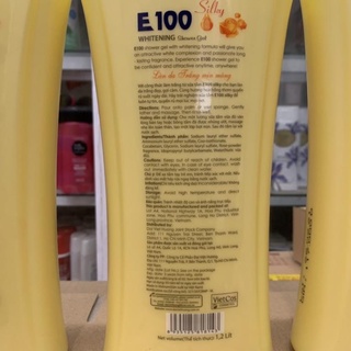 SỮA TẮM E100 SILKY vàng  800ML
