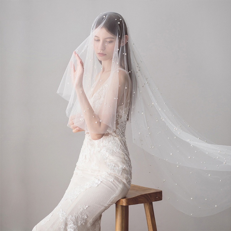 Mạng Che Mặt Bằng Vải Tuyn Dùng Trang Trí Tóc Cô Dâu Edge