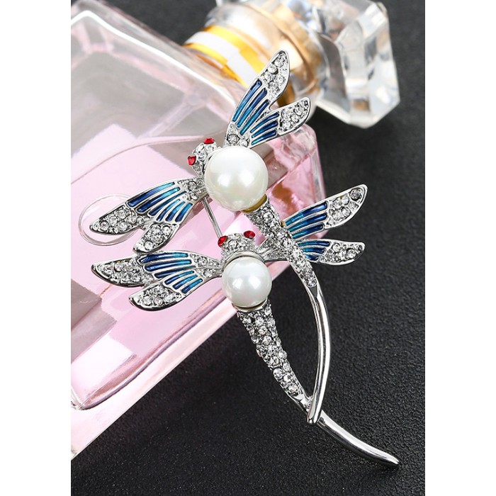 Cài áo thời trang chuồn chuồn đôi đính đá GC38