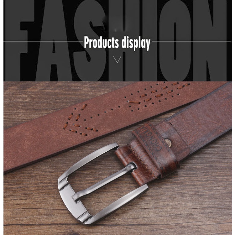 Dây lưng nam khóa kim da bò thật Hàn Quốc , Thắt lưng nam Dây nịt da nam da PU sịn phong cách thời trang Hàn Quốc -T214