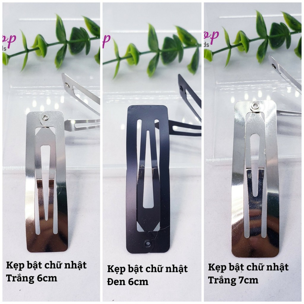 Kẹp tóc - kẹp bật chữ nhật ( gói 10 cái)