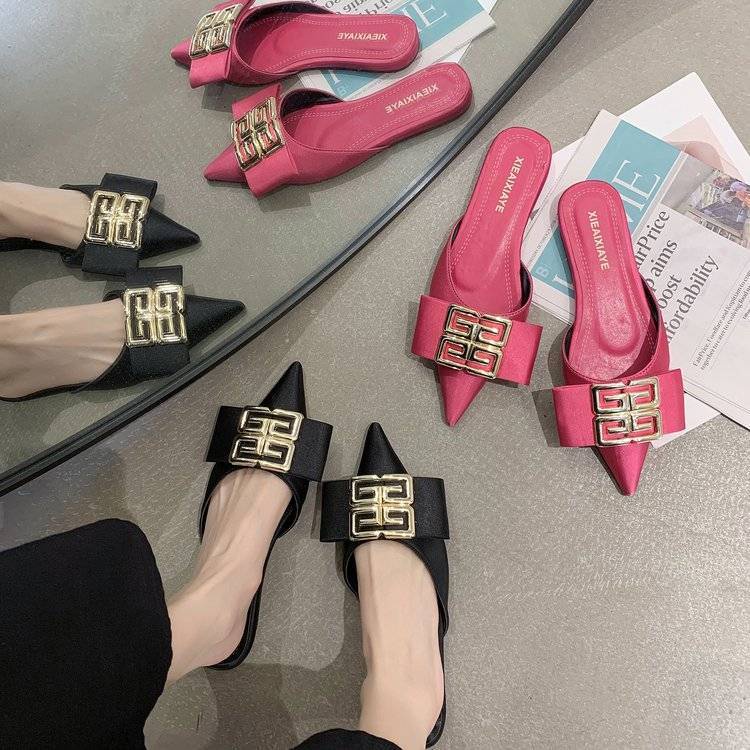 Sandal Mũi Nhọn Đế Bằng Cao Cấp Thời Trang Dành Cho Mùa Thu