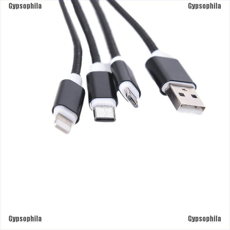 Dây Cáp Sạc Type-c Micro Usb 3 Trong 1 Chuyên Dụng Cho Iphone
