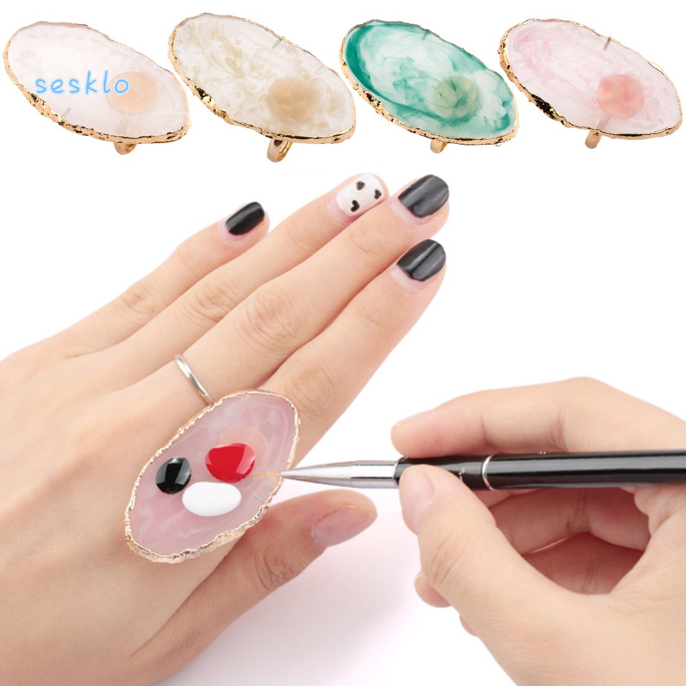 Bộ Đồ Thời Trang SK Thiết Kế Cá Tính☑Khay Đựng Màu Sơn Móng Tay Bằng Nhựa Resin