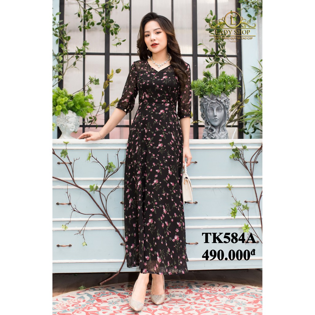 Đầm maxi voan hàng thiết kế Ladyshop mẫu mới 2021 TK584 | BigBuy360 - bigbuy360.vn