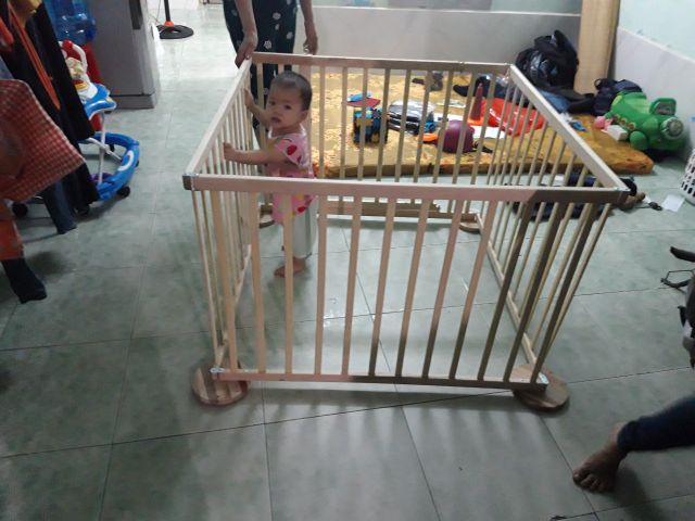 Cũi 3D cho bé 4 cánh nang dẹp