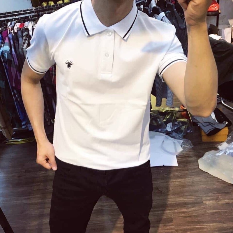 Áo POLO Nam Thêu Ong,Áo Thun Nam Có Cổ Mềm Mịn Thoáng Mát,Cotton Cao Cấp Bền Đẹp[Hàng Xịn]