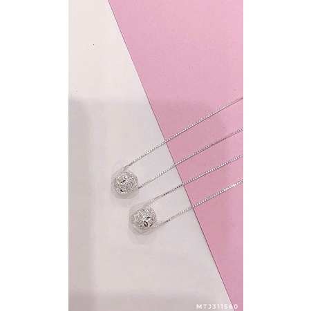 Dây chuyền bạc nữ mặt cầu đồng xu tài lộc bạc 925-Minh Tâm Jewelry