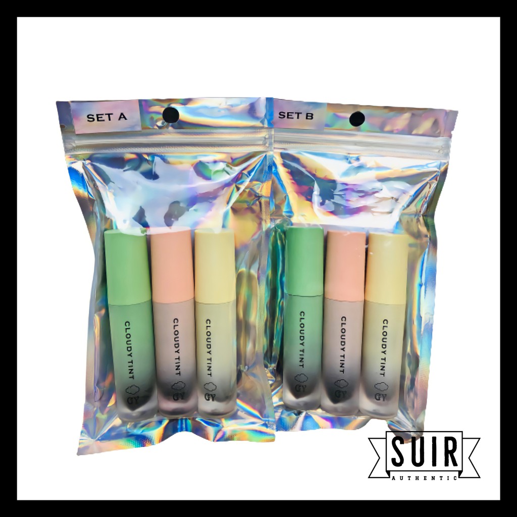 [ Tặng Kèm Sản Phẩm Dưỡng Da ] Set 3 Thỏi Son Tint Lì Cloudy Tint