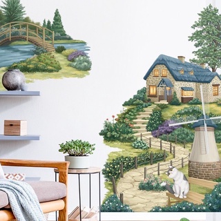 Decal dán tường con đường làng quê