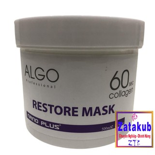 Hấp dầu dưỡng phục hồi tóc Collagen 60s Algo Nano Plus 500ml
