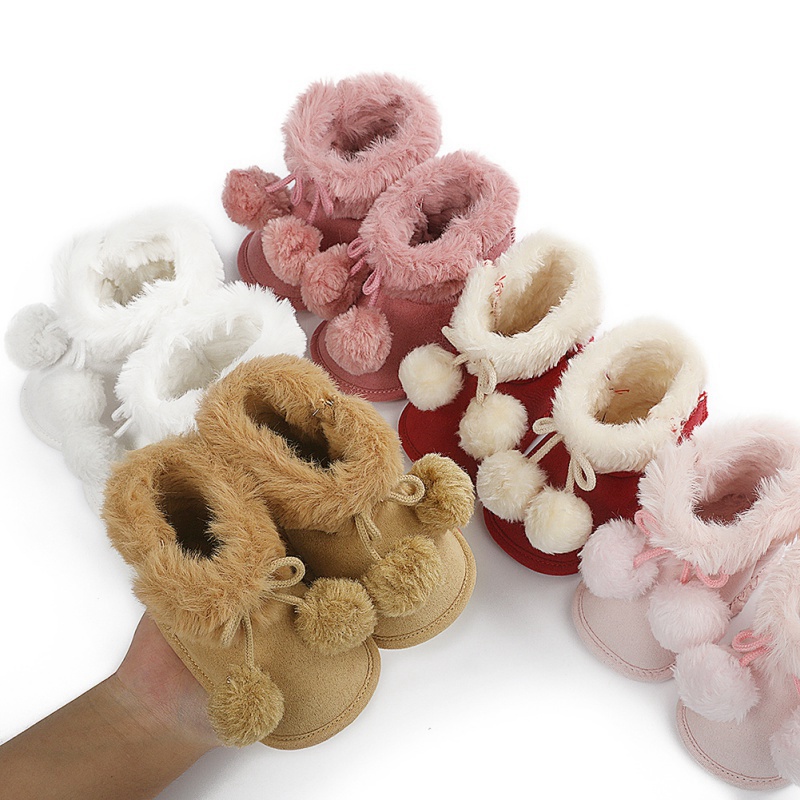 Giày bốt đế mềm chống trượt thời trang Hàn Quốc dễ thương chất liệu cotton dành cho bé trai và bé gái