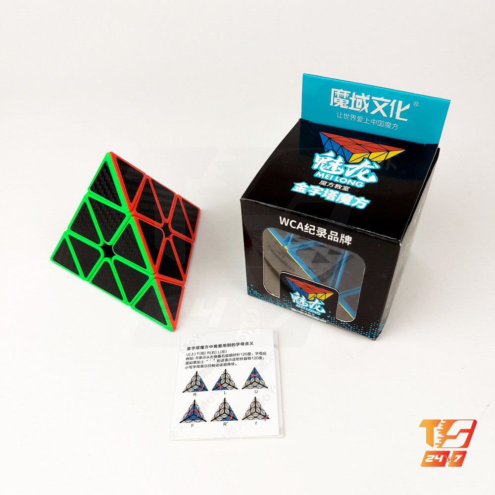 Khối Rubik Pyramid Carbon MoYu MeiLong - Đồ Chơi Rubic Cacbon Kim Tự Tháp, Hình Chóp Tam Giác Đều