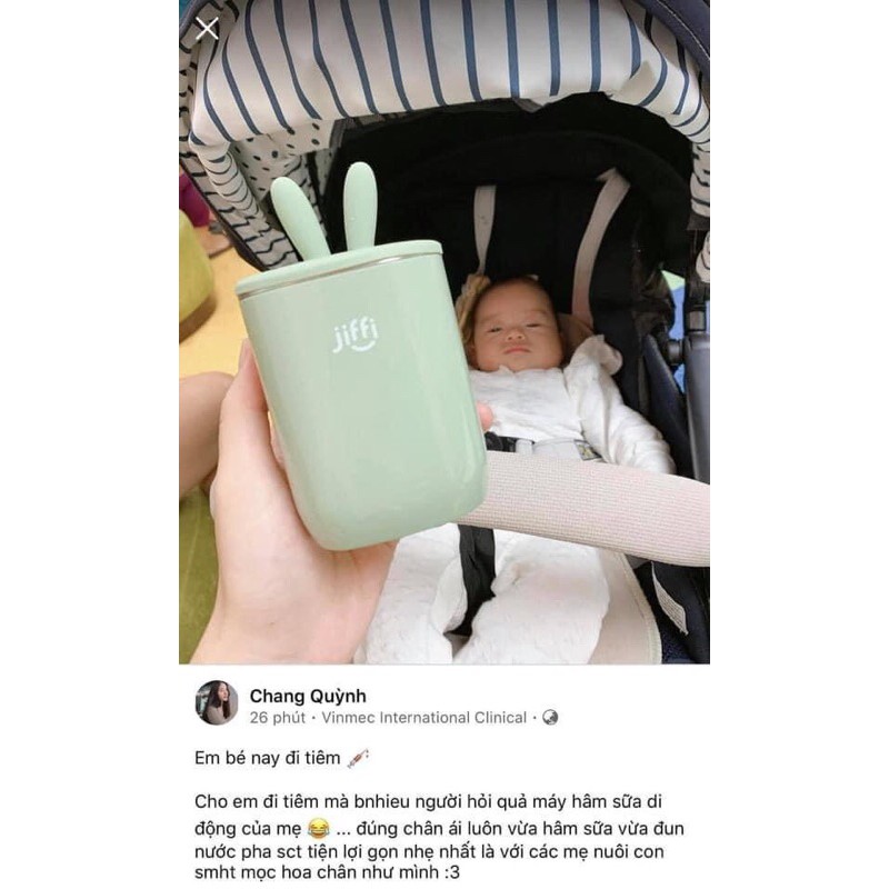 Máy hâm sữa di động không dây Jiffi phiên bản mới 4.0