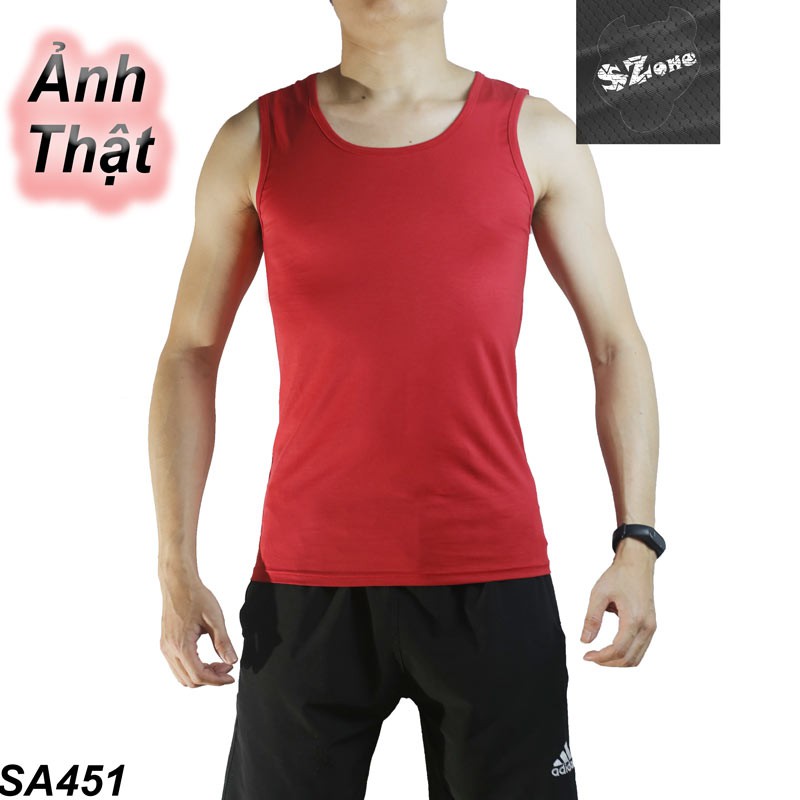 Áo ba lỗ trơn thể thao nam vnxk (Ảnh thật shop chụp)- HÀNG XỊN GIÁ NGON SZone SA451 - đá bóng, tập gym, đi chơi, đi biển