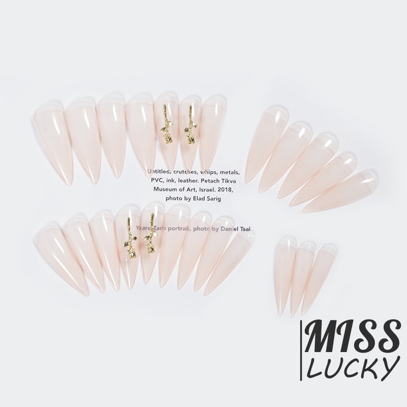 Set 24 móng tay giả acrylic mẫu hoa hồng