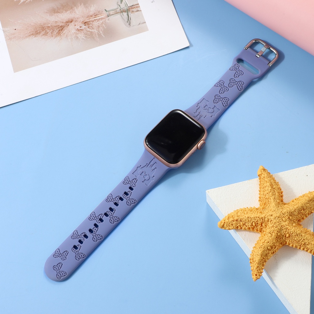 Dây Đeo Bằng Silicone Cho Đồng Hồ Apple Watch 38mm 40mm 41mm 42mm 44mm 45mm Series 8 7 6 SE 5 4 3 2 1