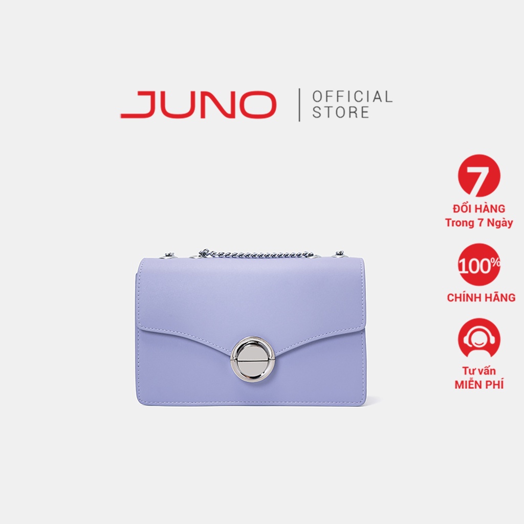 Túi Xách Nữ Thời Trang JUNO Cỡ Nhỏ Nắp Gập Gắn Khoá Trang Trí TXN598